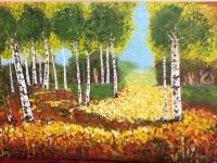 Garden At Noon - Acrylics Paintings - By Ayyub Shaik, Canvas Painting Artist