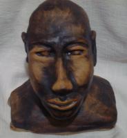 The Man - Clay Sculptures - By Janina Alvarado, None Sculpture Artist